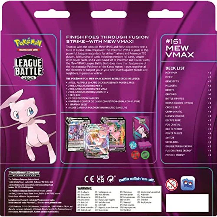 Pokémon TCG: Mew VMAX League Battle Deck (60 Karten Ready to Play Deck, 4 Folie V Karten und 2 Folie VMAX Karten) - Preisvergleich – Bild 4