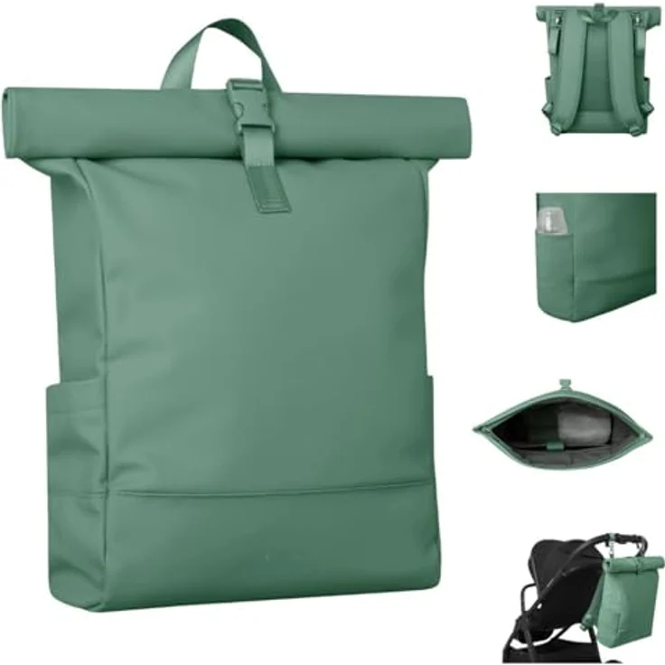 Kikka Boo Wickeltasche Jayden Rucksack, einstellbare Grifflänge, wasserabweisend, grün – Bild 2