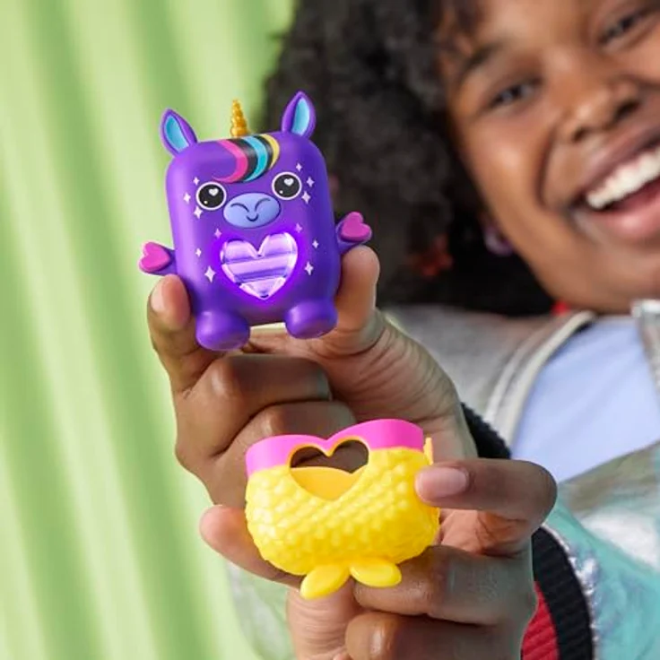 Nano-Mals Stardream, elektronisches Einhorn Fidget-Tierchen mit farbwechselnder Herzanzeige und ansteckbarem Outfit, Taschenformat – Bild 7