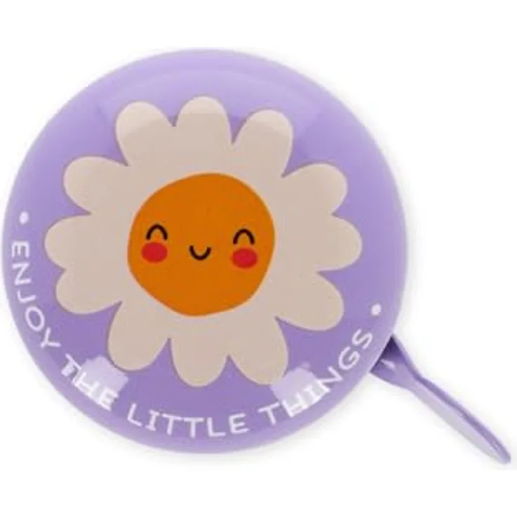LEGAMI Fahrradklingel – Bike Bell, Fahrradhupe für Kinder, Daisy-Motiv, Violett, robust