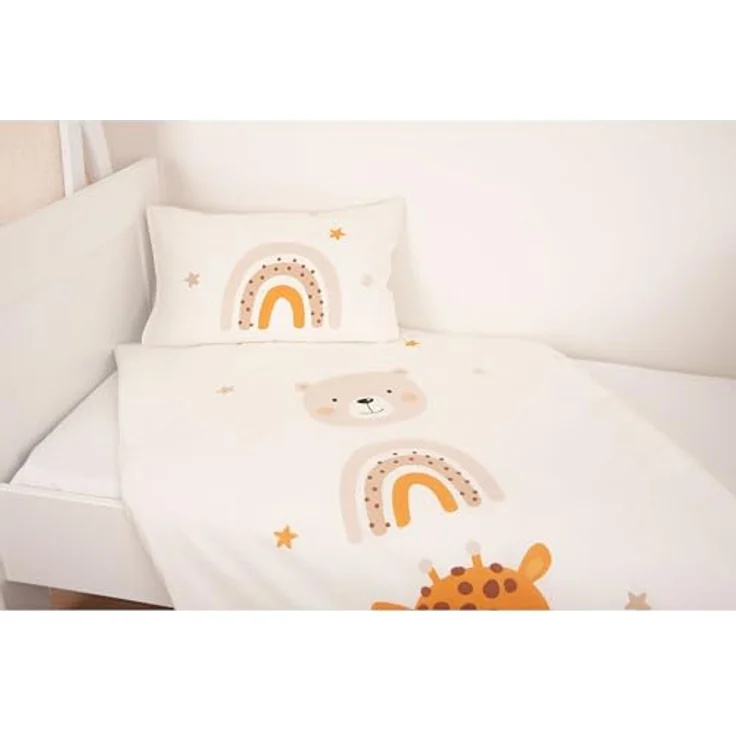 Herding babybest Little Friends Bettwäsche, Kopfkissenbezug 40 x 60 cm mit Hoteleinschlag, Bettbezug 100 x 135 cm, Mit Reißverschluss, 100% Baumwolle/Renforcé – Bild 4