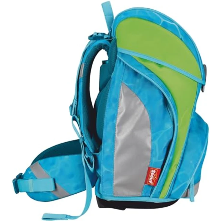Scout Schulranzen Alpha (4-tlg), Polyester, mit atmungsaktiver Rückenpolsterung und Reflexmaterialien, 20 l Volumen – Bild 3