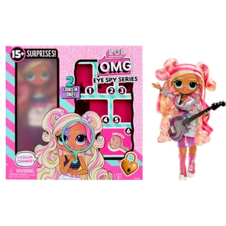 L.O.L. SURPRISE! Anziehpuppe L.O.L. Surprise OMG Eye Spy - Rockstar, mit magischem Farbwechsel und interaktivem Playset – Bild 1