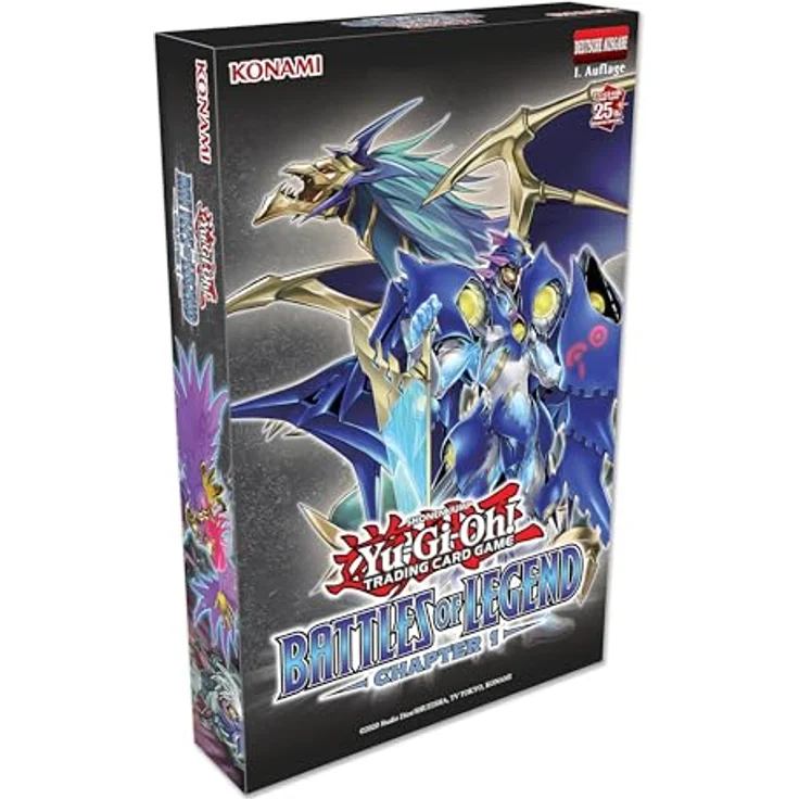 Konami Yu-Gi-Oh! Battles of Legend: Chapter 1 Einzelbox Deutsch, Sammelkarten mit Rückkehr beliebter Monster und 6 Sammler-Würfeln – Bild 1
