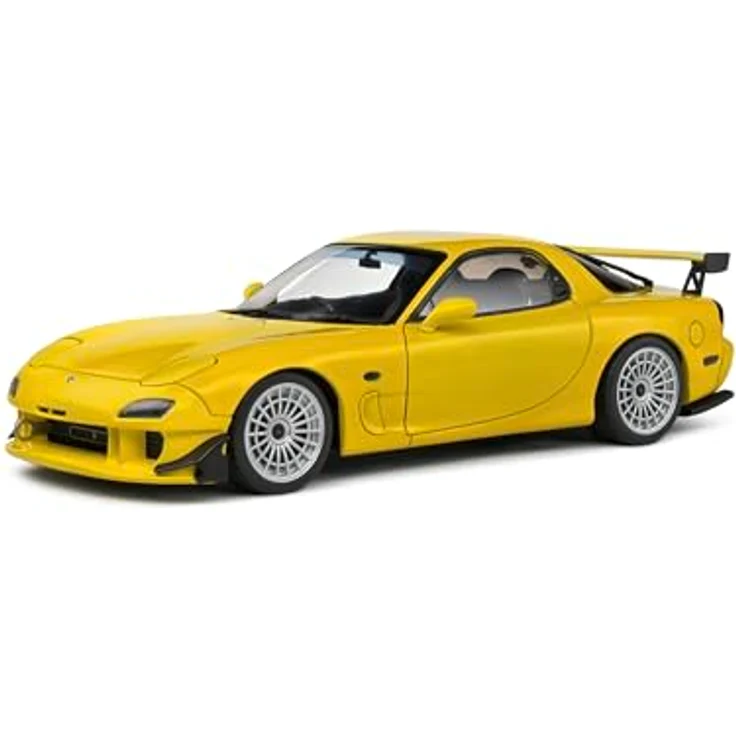 Solido 1:18 Mazda RX7 FD RS 1994, Die-Cast Modellfahrzeug in gelb, hochwertige Verarbeitung im Fensterkarton mit Kunststoffsockel – Bild 1