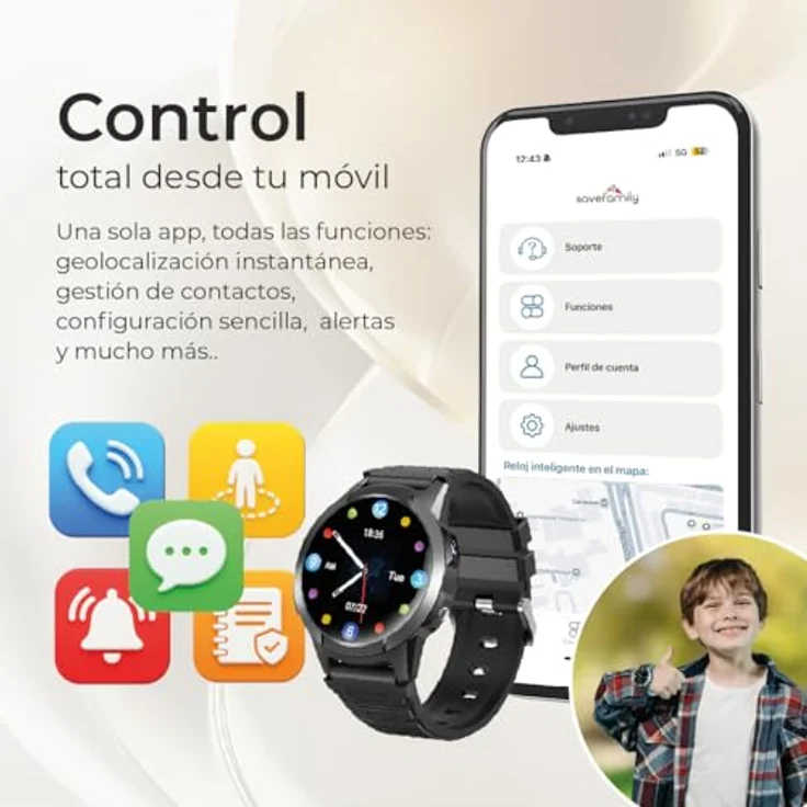 SaveFamily Slim 4G, Kinder-Smartwatch in Rosa mit sicherer 4G-Verbindung – Bild 6