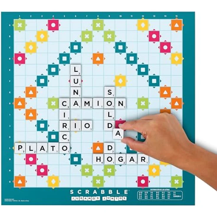 Mattel Games Scrabble Zwei in Eins, Spanische Version, langlebiges und flexibles Brettspiel aus hochwertigen Materialien – Bild 4