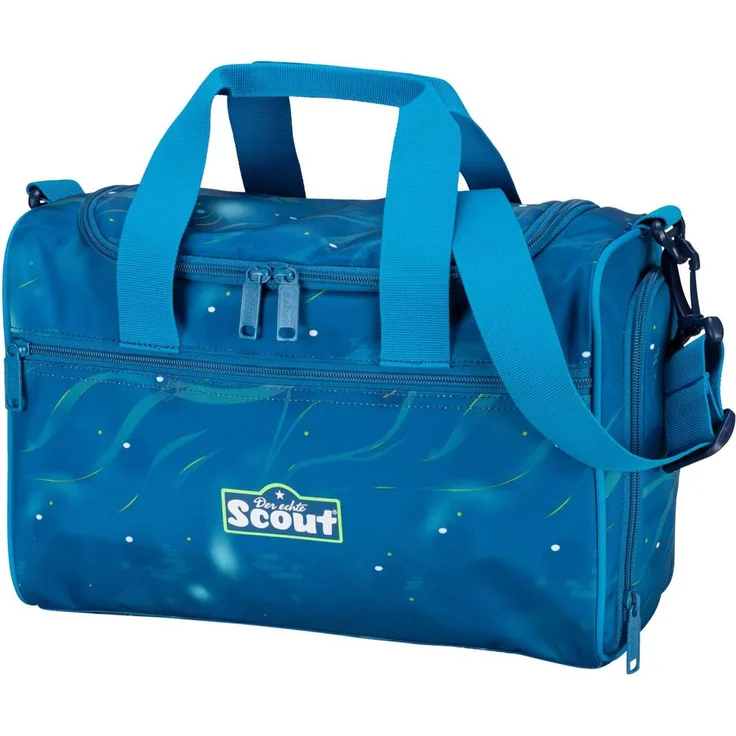 Scout Sporttasche Sportbag, 16 l Volumen, Farbe Deep Sea mit Nassfach und verstellbarem Schulterriemen