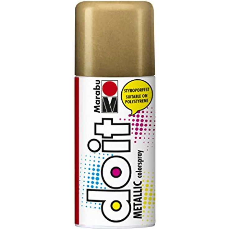 Marabu Do it Metallic rotgold, Colorspray auf Acrylbasis mit edlen Metalleffekten, styroporfest, sehr schnell trocknend, 150 ml Sprühdose – Bild 1