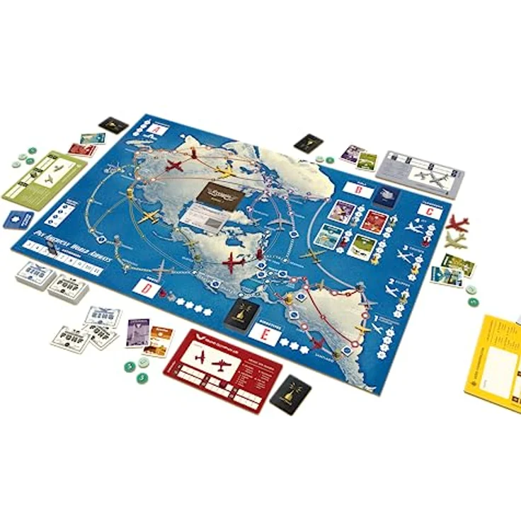 Funko PAN AM Lustiges Strategie-Brettspiel - Enthält 52 Flugzeugminiaturen aus 4 verschiedenen Epochen der Luftfahrt - Deutsche Sprache, für 2-4 Spieler (ab 12 Jahren) – Bild 2