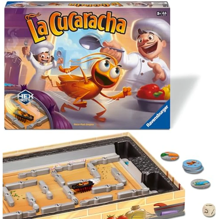 Ravensburger La Cucaracha - Kinderspiel mit variablen Labyrinth und Kakerlaken-Falle, für 2-4 Spieler – Bild 6