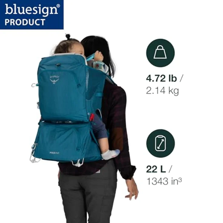Osprey Poco SLT, Babytrage mit ergonomischem Rückensystem und robustem Beckengurt, Unisex – Bild 2