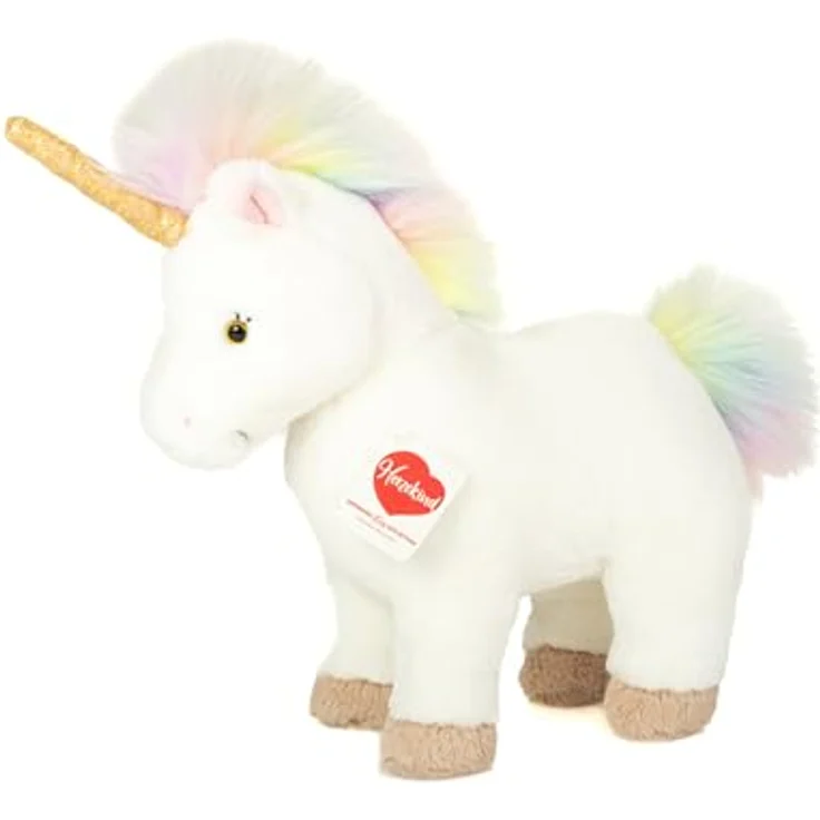 Teddy Hermann® Kuscheltier Herzekind, Einhorn Zoey 27 cm mit regenbogenfarbener Mähne – Bild 2