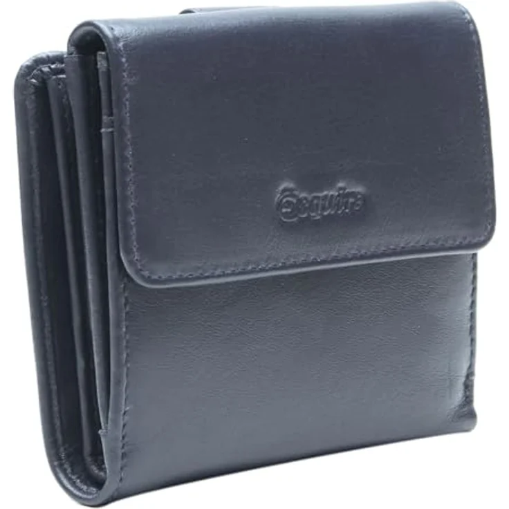 Esquire Viktoria Geldbörse RFID, 10 cm x 8 cm x 1 cm, aus 100% Leder, blau – Bild 4