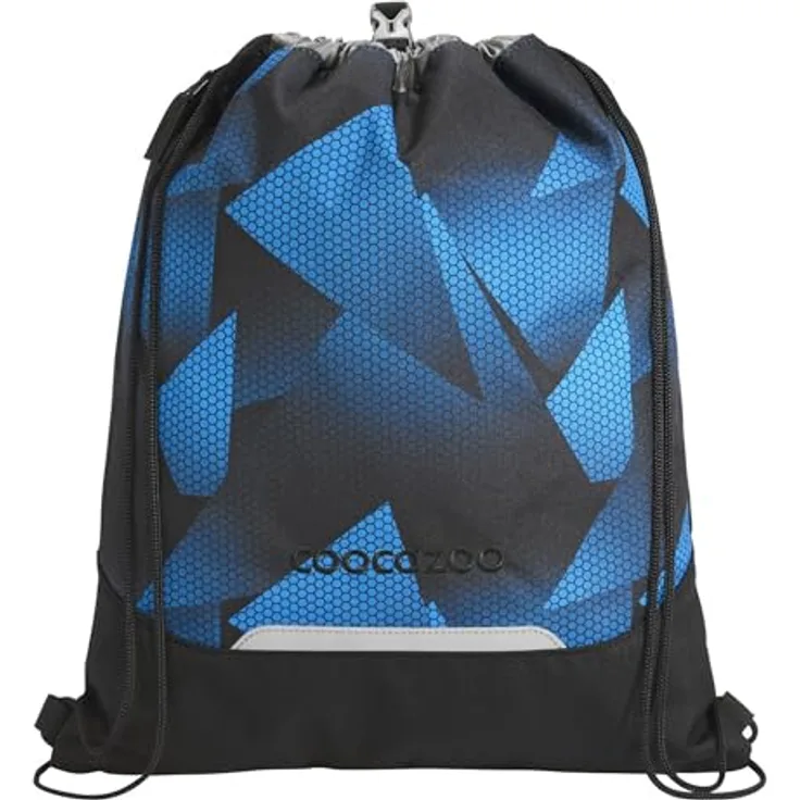 coocazoo Sportbeutel Electric Ice, Turnbeutel mit 10 l Volumen, reflektierend und aus recycelten Materialien