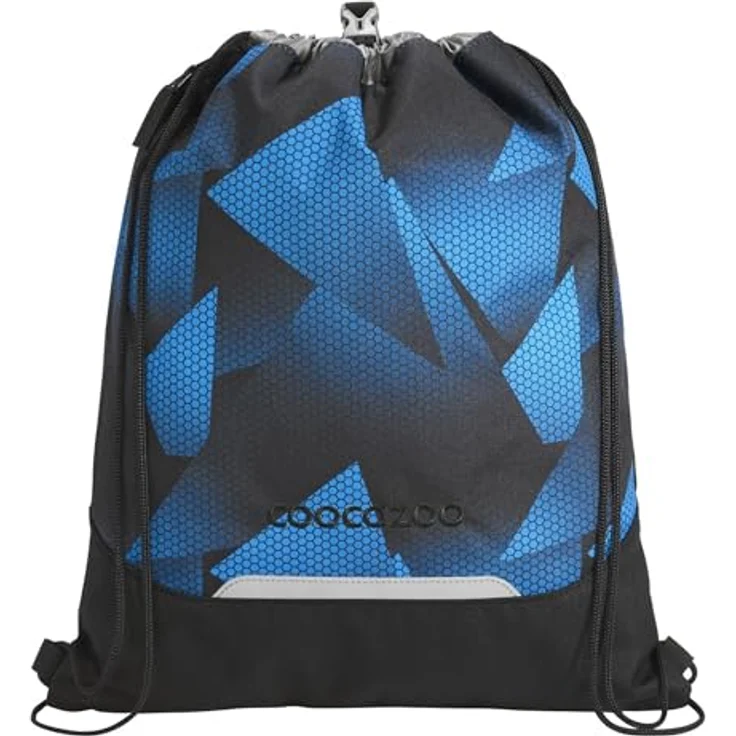 coocazoo Sportbeutel Electric Ice, Turnbeutel mit 10 l Volumen, reflektierend und aus recycelten Materialien – Bild 1