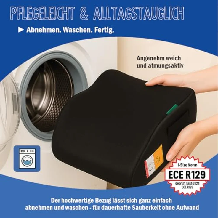 Autokindersitz SitzerhoehungPolystyrol Safari Kindersitzerhoehung Gruppe II/III von 15-36 kg Schwarz-Grau – Bild 6