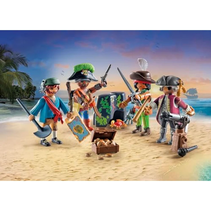 PLAYMOBIL Pirates 71533 MyFigures: Piraten, kreatives Zusammenstellen eigener Piratenfiguren, inklusive Schatzkarte und Ansteckern für den Piratenhut, detailreiches Spielzeug für Kinder ab 5 Jahren – Bild 3