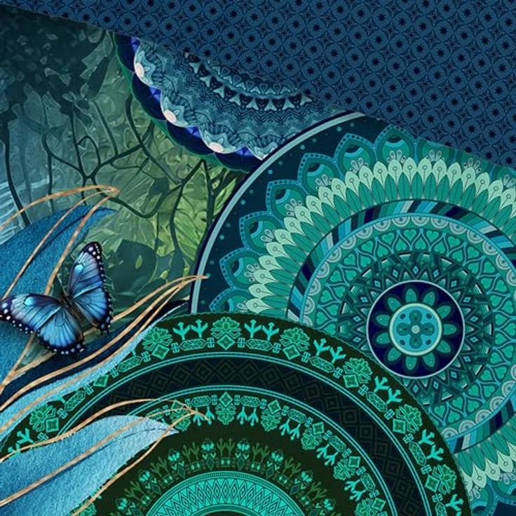 Hip Wendebettwäsche Nyah Satin Petrol, 135x200 cm + 80x80 cm, 100% Baumwolle, Wendebettwäsche mit Motiv und Marken-Reißverschluss – Bild 5