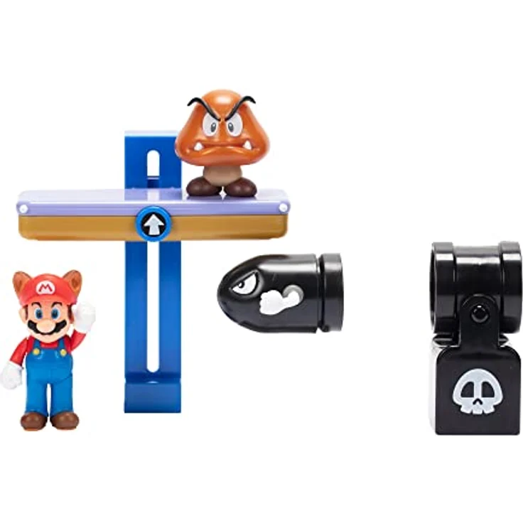 Jakks Pacific Super Mario Figuren Sammelfiguren Diorama Set, bewegliche Kunststofffiguren ab 3 Jahren – Bild 1