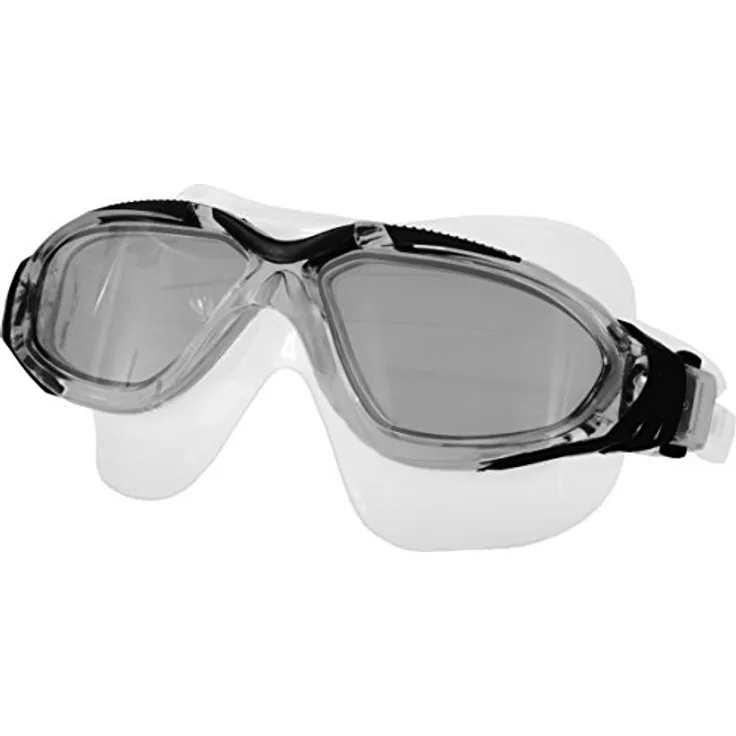 Aqua Speed® Bora Schwimmbrille Goggle Sicherheitsglas AntiFog UV, Farbe:Schwarz