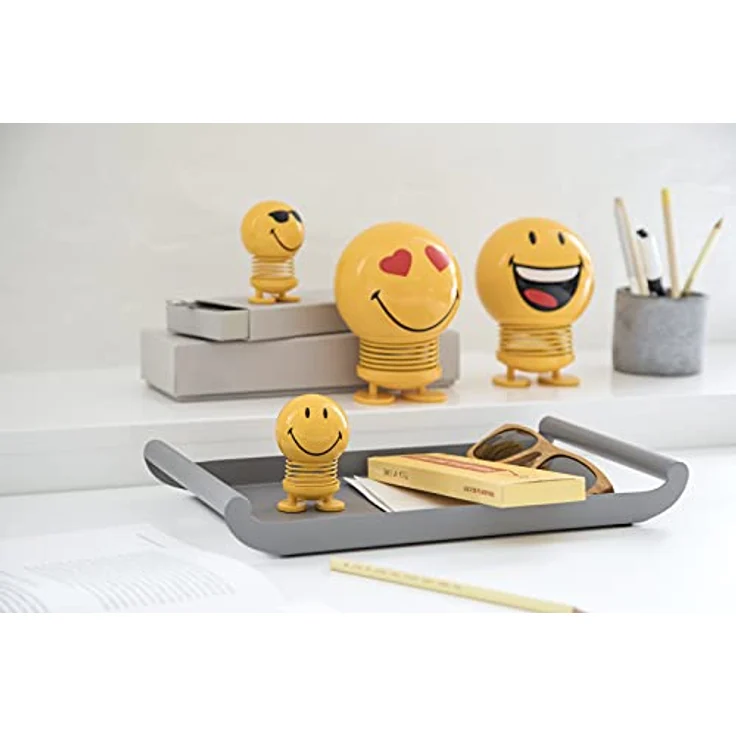 Hoptimist Smiley Cool S Yellow, fröhliche Sammelfigur mit Sonnenbrille, 6,6 cm hoch – Bild 2