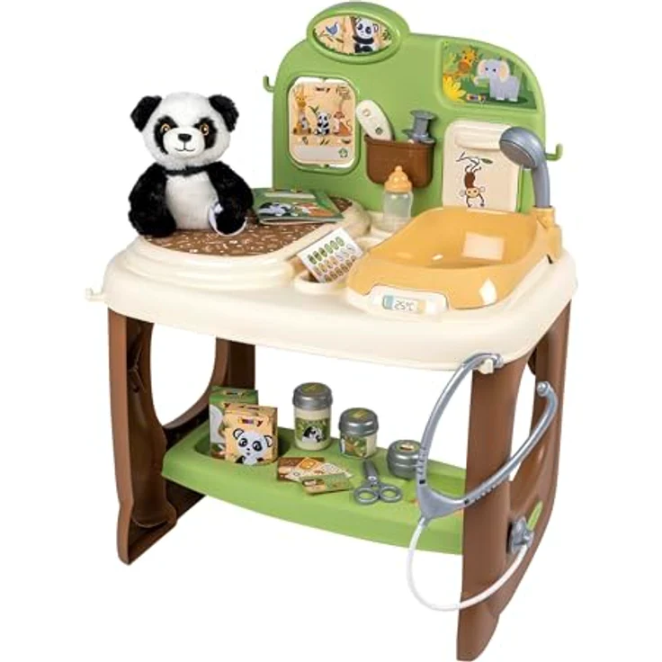 Smoby Tierarzt Klinik Spielset, mit Plüsch-Panda, umfangreichem Zubehör und realitätsnahem Spielerlebnis, ab 3 Jahren – Bild 1