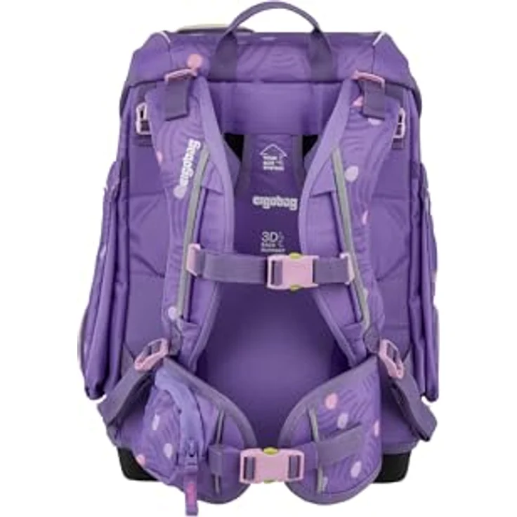 ergobag cubo Set, ergonomischer Schulranzen 5-teilig für 1. Klasse, individuell anpassbar, reflektierend und wasserabweisend, aus recycelten PET-Flaschen – Bild 5
