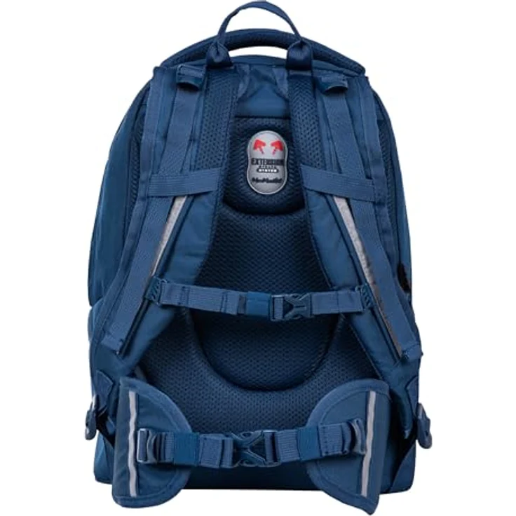 McNeill Schulrucksack MILO, blauer Schulranzen mit gepolsterten Rückriemen, Air-Flow-System und Organizer-Fächern – Bild 3