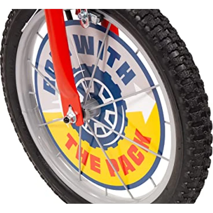 Toimsa Kindervelo Rower dziecięcy 16" mit Aluminiumrahmen, mechanischem Scheibenbremssystem, Paw Patrol-Motiv, rot – Bild 6
