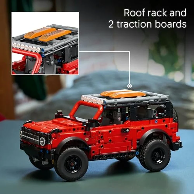 LEGO Technic 42213 Ford Bronco Offroader, detailreicher Bausatz mit 943 Teilen, redem Lack und authentischen Funktionen – Bild 9