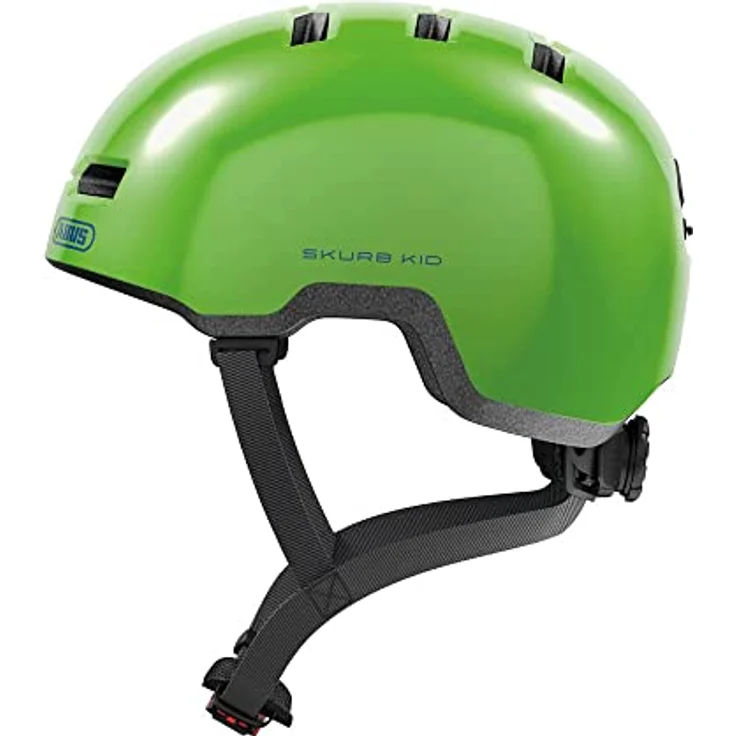 ABUS Kinderhelm Skurb Kid - robuster Fahrradhelm im Skater-Look mit Platz für einen Zopf - Grün Glänzend, Größe S – Bild 1