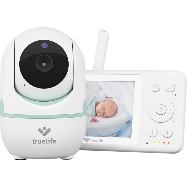 TrueLife NannyCam R4i, digitales Video-Babyfon mit Infrarot-Nachtsicht und beidseitiger Kommunikation, inklusive Wandmontage und Smartphone-App-Anbindung