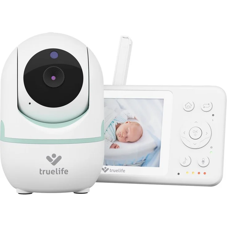 TrueLife NannyCam R4i, digitales Video-Babyfon mit Infrarot-Nachtsicht und beidseitiger Kommunikation, inklusive Wandmontage und Smartphone-App-Anbindung