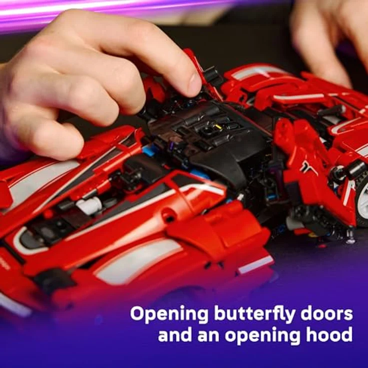 LEGO Technic 42212 Ferrari FXX K, 897-teiliges Modell mit KERS-Technologie, Maßstab 29 x 12 x 8 cm für ab 10 Jahre – Bild 7