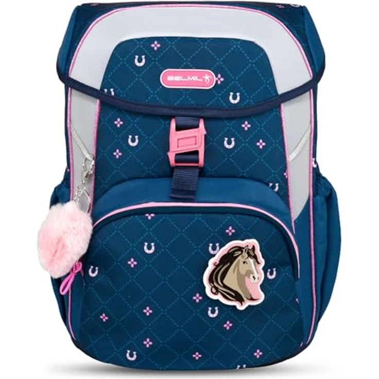 Belmil Schulranzen Kinderrucksack Maxi, ergonomisches 5-teiliges Set mit Brustgurt, 22 L, wasserabweisend, reflektierende Elemente – Bild 4