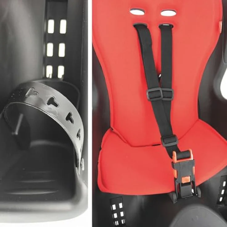 HAMAX Fahrrad Kindersitz Kiss bis zu 22 kg - schwarz/rot – Bild 7