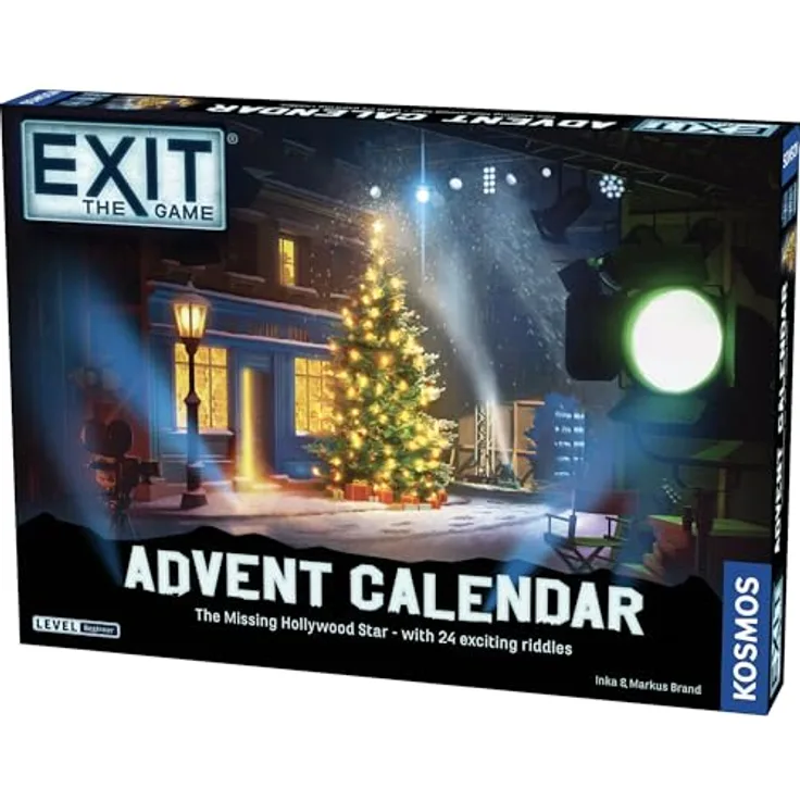 Thames & Kosmos EXIT The Game - Adventskalender - Der fehlende Hollywoodstern, Puzzle-Kartenspiel mit 24 Rätseln für 1-4 Spieler ab 10 Jahren