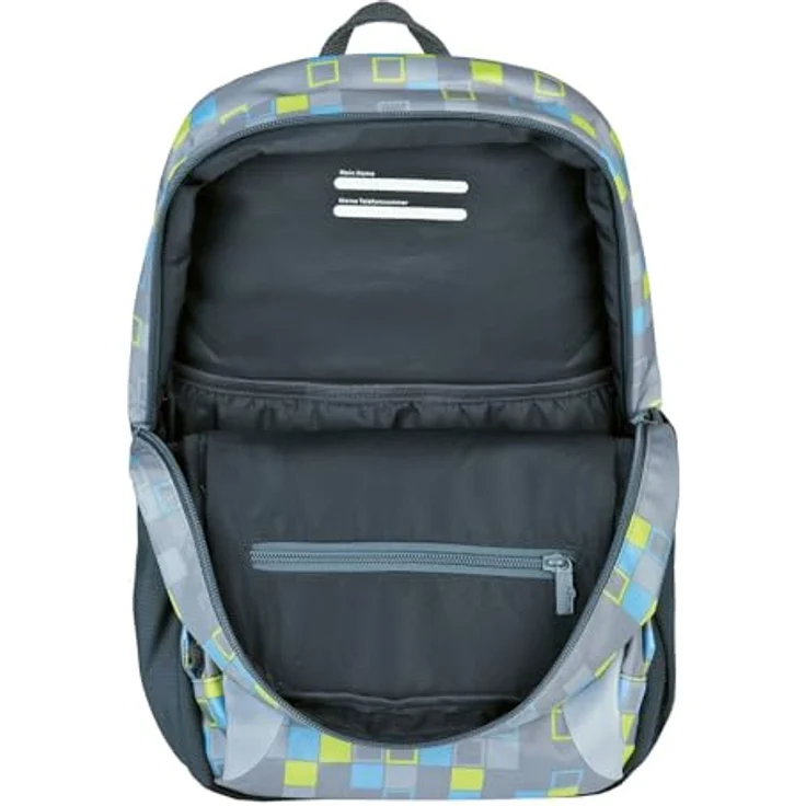 Scout HDL Schulrucksack Adventure, PET mit Fächern für A4-Unterlagen und Laptop bis 36 cm, Rückenpolsterung, blau – Bild 4