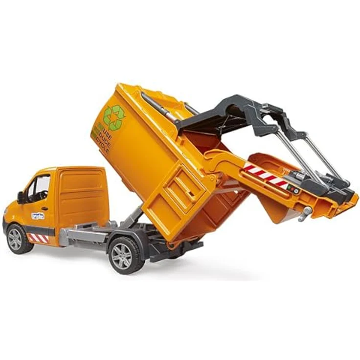 bruder 02682 - MB Sprinter Kommunal Müllfahrzeug - 1:16, Spielzeug Müllauto mit Entleerfunktion, 2 Mülltonnen, ABS Kunststoff, ab 4 Jahren – Bild 5