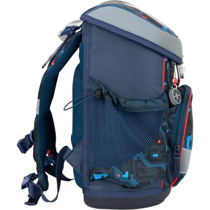 Belmil Schulranzen "Mini-Fit" 2026, 4-teiliges Set für 1. Klasse mit Sportbeutel, Federtasche, Schlamper, Brustgurt, Trecker-Design für Jungen – Bild 4
