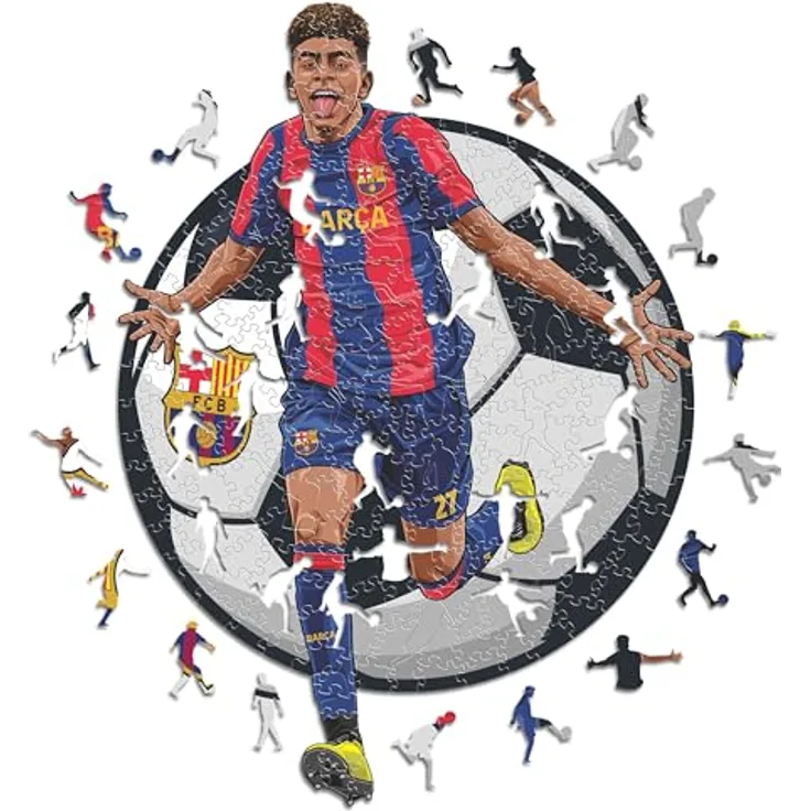 Iconic Puzzles Barcelona Yamal, Holzpuzzle, Größe L, 500 Teile
