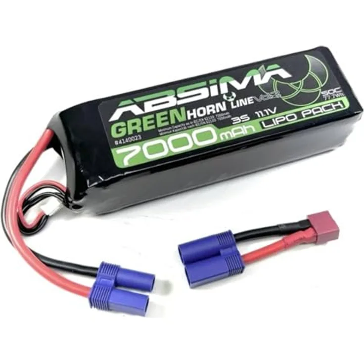 Absima Modellbau-Akkupack (LiPo) 11.1 V 7000 mAh, 3 Zellen, 50 C, EC5 Stecker, empfohlen für RC Car