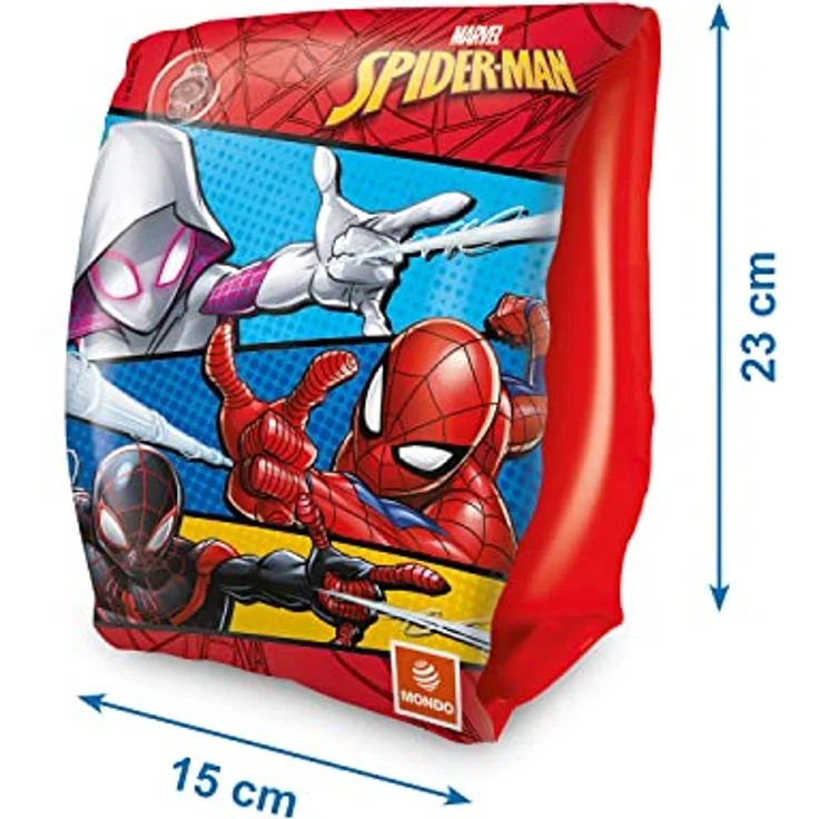 Mondo Toys SPIDERMAN Arm Bands, Sicherheitsarmlehnen aus PVC für Kinder, 2 Luftkammern, geeignet für 2-6 Jahre (6-20 kg), elastisch und sicher – Bild 3