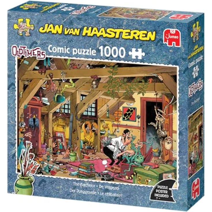 Jan van Haasteren - Oldtimer - Der Junggeselle - 1000 Teile Puzzle für Erwachsene, umweltfreundlich aus 100% recyceltem Karton – Bild 1