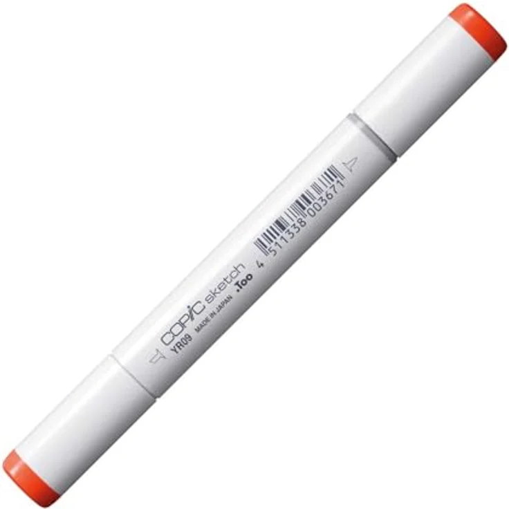 Copic Sketch Marker YR - 09, Chinese Orange, professioneller Pinselmarker mit Super-Brush- und Medium-Broad-Spitze – Bild 2