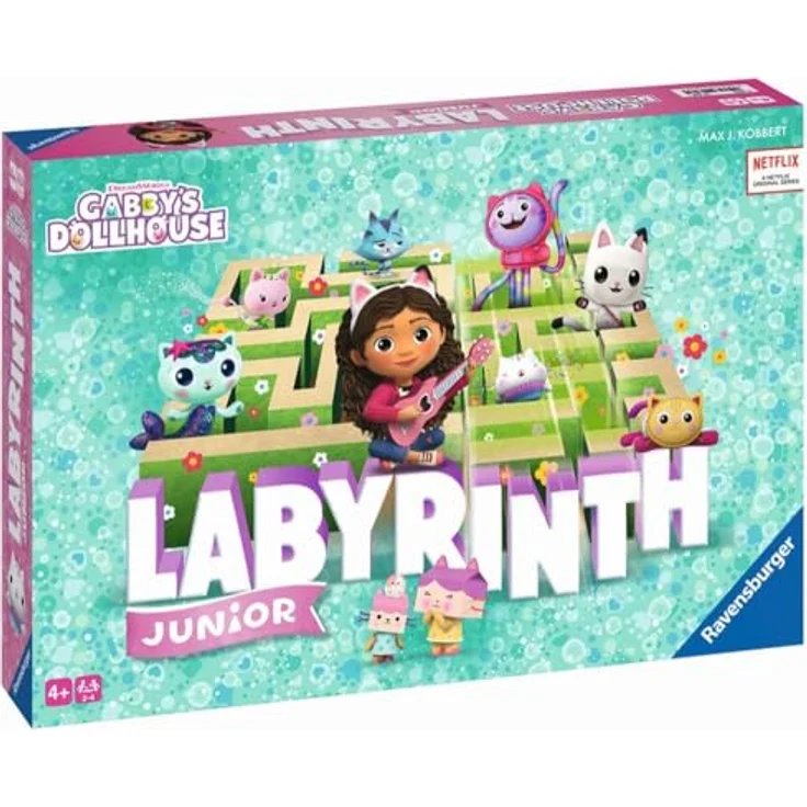 Ravensburger Labyrint Junior Gabis Katzenhaus, Familienbrettspiel für 2-4 Spieler mit 17 Pfadkarten und Charaktermarkern – Bild 4