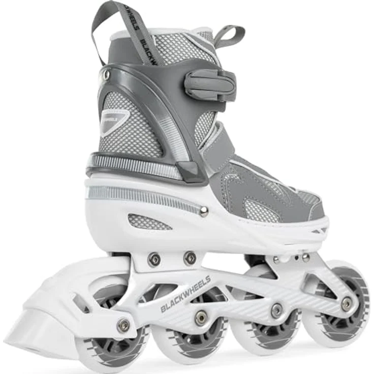 Blackwheels Flex Pro Inline Skates, atmungsaktiv für Jugendliche und Erwachsene, grau, Räder 84 cm, Einlegesohle 38-41 – Bild 2