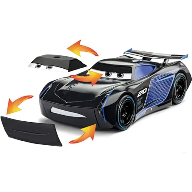 Revell® Modellbausatz Build&Play, Disney Pixar CARS Jackson Storm, mit Licht- & Soundeffekten, schwarz mit blauen Neon-Akzenten, ab 4 Jahren – Bild 4
