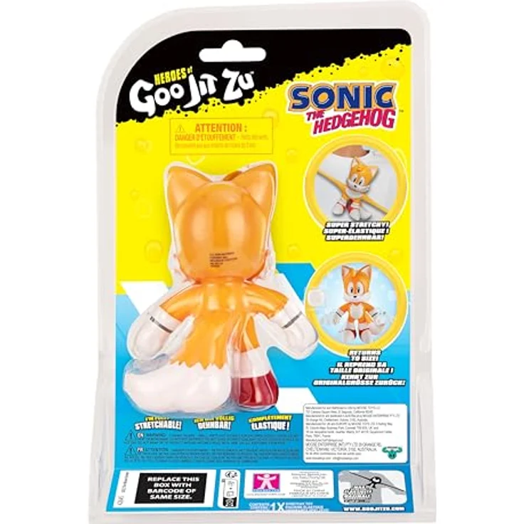 Heroes of Goo Jit Zu – Sonic The Hedgehog-Helden-Packung Classic-Edition – dehnbarer Tails mit 40 cm langen Armen – Bild 3